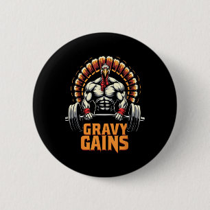 Funny Erntedank Türkei Gravy Gains Motivation G Button