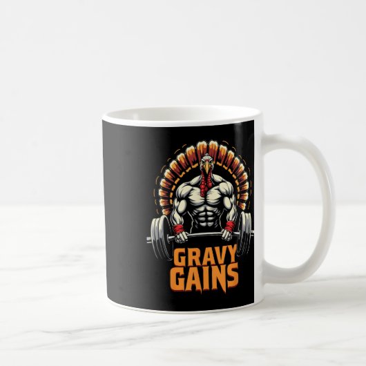 Funny Erntedank Türkei Gravy Gains Motivation G Kaffeetasse (Rechts)