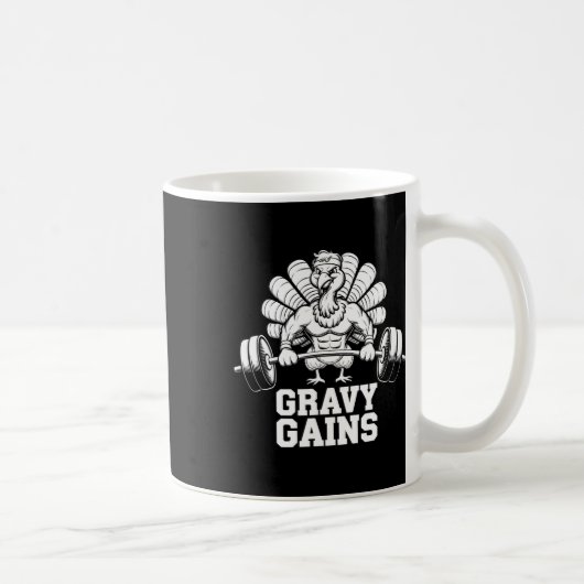 Funny Erntedank Türkei Gravy Gains Motivation G Kaffeetasse (Rechts)