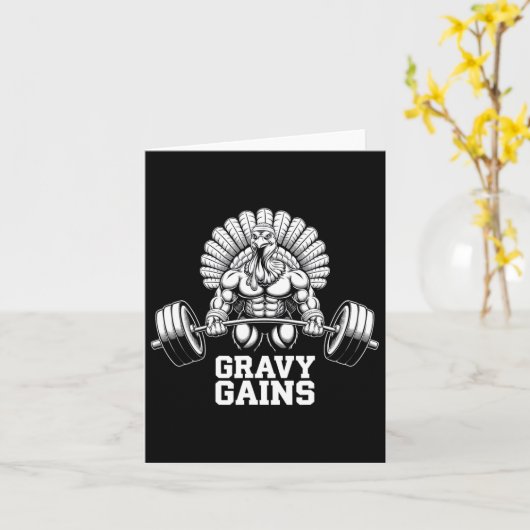 Funny Erntedank Türkei Gravy Gains Motivation G Karte (Gelbe Blume)