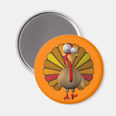 Funny Erntedank Türkei Magnet (Vorderseite/Rückseite)