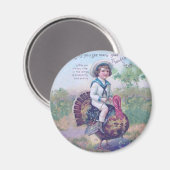 Funny Erntedank Türkei Magnet (Vorderseite/Rückseite)