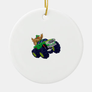 Funny Erntedank Türkei Reitmonster Truck Boy Keramik Ornament