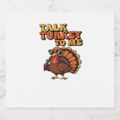 Funny Erntedank Türkei Retro 70er Gespräch Türkei Schaumweinetikett (Einzelnes Label)