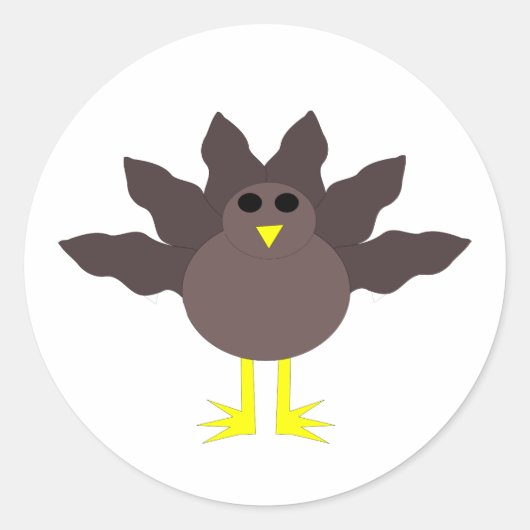 Funny Erntedank Türkei Stickers (Vorderseite)