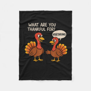 Funny Erntedank Türkei Vegetarian Funny Joke Me Fleecedecke
