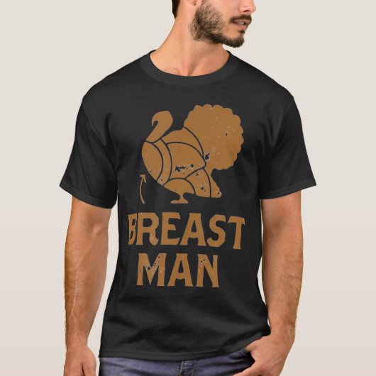 Funny Erntedank Turkey Breast Man T-Shirt (Vorderseite)