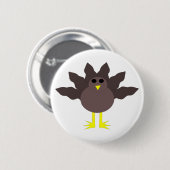Funny Erntedank Turkey Button (Vorne & Hinten)