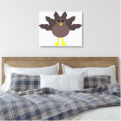 Funny Erntedank Turkey Canvas Print Leinwanddruck (Insitu (Schlafzimmer))