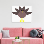 Funny Erntedank Turkey Canvas Print Leinwanddruck (Insitu (Wohnzimmer))