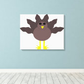 Funny Erntedank Turkey Canvas Print Leinwanddruck (Insitu (Holzboden))