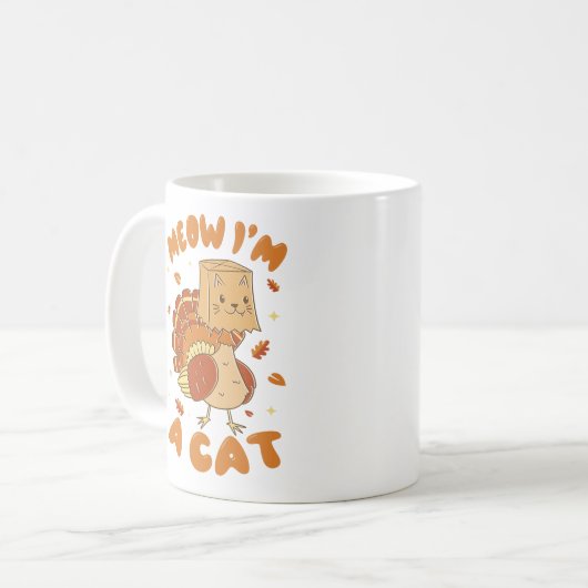 FUNNY ERNTEDANK TÜRKEY CAT MEOW I BIN A CAT KAFFEETASSE (Vorderseite Links)
