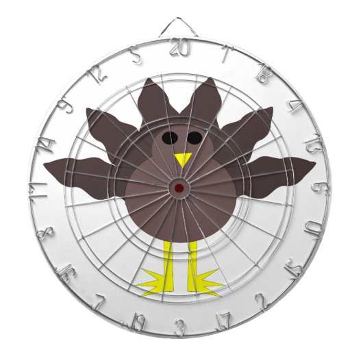 Funny Erntedank Turkey Dart Board Dartscheibe (vorne)