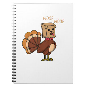 Funny Erntedank Turkey Dog Boys Girls Notizblock