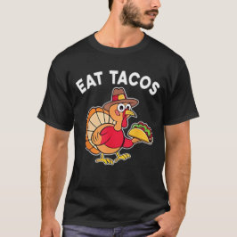 Funny Erntedank Turkey Eat Tacos Mexican Danke T-Shirt