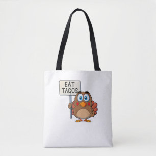 Funny Erntedank Turkey Eat Tacos Tasche