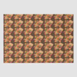 Funny Erntedank Turkey Holiday Tissue Paper Seidenpapier
