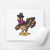 Funny Erntedank Turkey Hunter Mousepad (Mit Mouse)