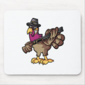 Funny Erntedank Turkey Hunter Mousepad (Vorne)
