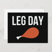 Funny Erntedank Turkey Leg Day Feiertagspostkarte (Vorne/Hinten)