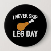 Funny Erntedank Turkey Leg Day Quotiertreiber Button (Vorderseite)