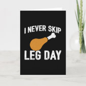 Funny Erntedank Turkey Leg Day Quotiertreiber Karte (Vorderseite)