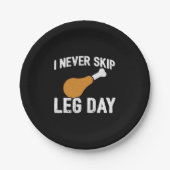 Funny Erntedank Turkey Leg Day Quotiertreiber Pappteller (Vorderseite)
