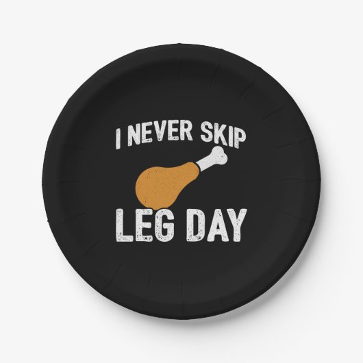 Funny Erntedank Turkey Leg Day Quotiertreiber Pappteller (Vorderseite)