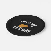 Funny Erntedank Turkey Leg Day Quotiertreiber Pappteller (Schrägansicht)