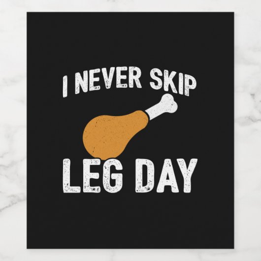 Funny Erntedank Turkey Leg Day Quotiertreiber Weinetikett (Einzelnes Label)