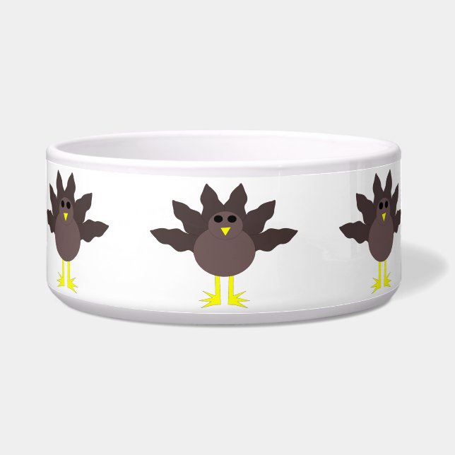 Funny Erntedank Turkey Pet Bowl Napf (Vorderseite)