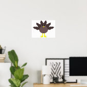 Funny Erntedank Turkey Poster (Heimbüro)