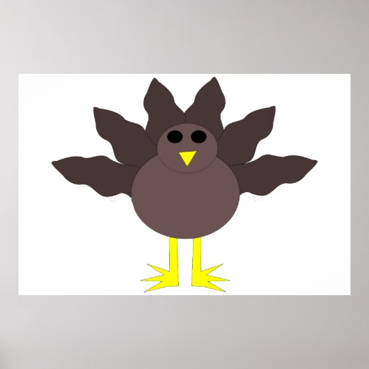 Funny Erntedank Turkey Poster (Vorne)