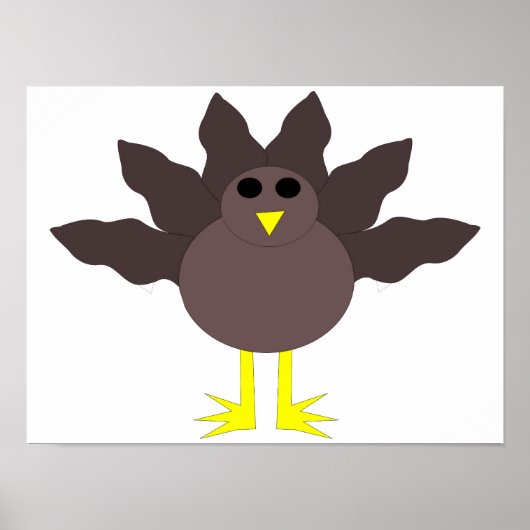 Funny Erntedank Turkey Poster (Vorne)