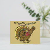 Funny Erntedank Turkey Pub Feiertagspostkarte (Stehend Vorderseite)