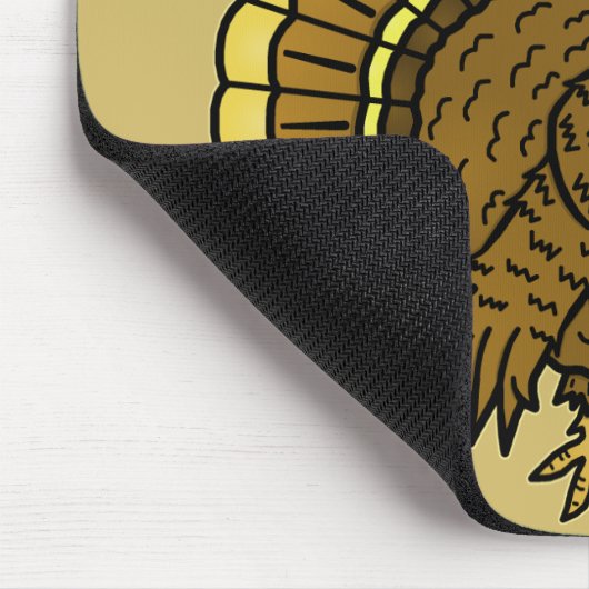 Funny Erntedank Turkey Pub Mousepad (Ecke)
