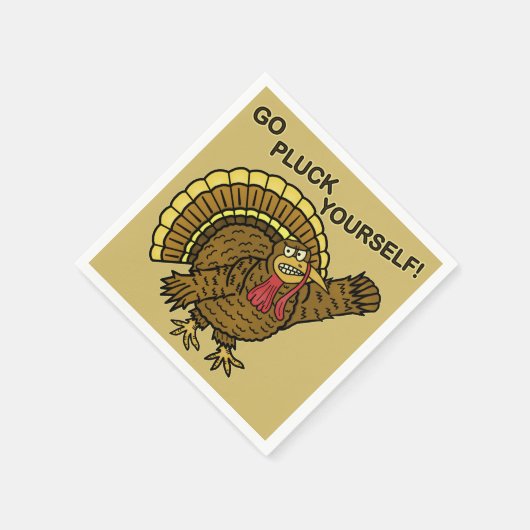 Funny Erntedank Turkey Pub Serviette (Ecke)