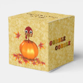 Funny Erntedank Turkey Pumpkin - Gefallen Box Geschenkschachtel (Rückseite)
