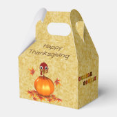 Funny Erntedank Turkey Pumpkin Gevor Box Gable Geschenkschachtel (Rückseite)