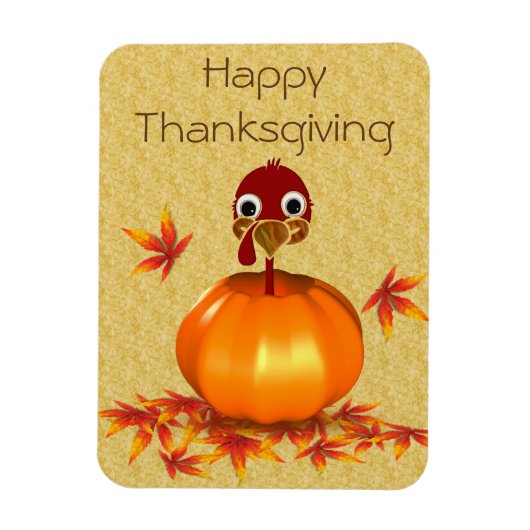 Funny Erntedank Turkey - Pumpkin - Magnet (Vertikal)
