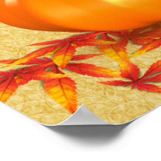 Funny Erntedank Turkey - Pumpkin - Poster (Ecke)