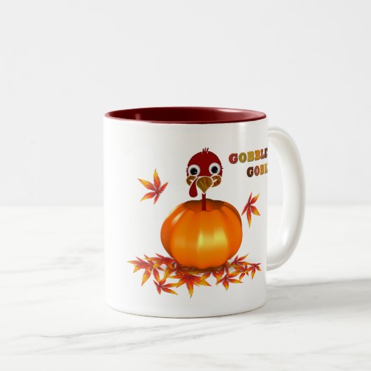 Funny Erntedank Turkey - Pumpkin - Tasse (VorderseiteRechts)