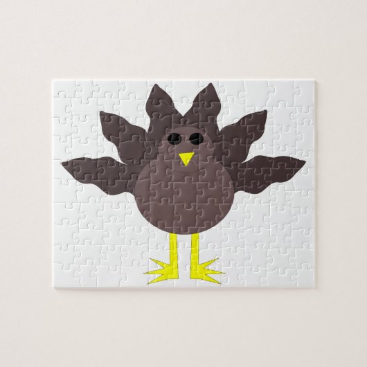 Funny Erntedank Turkey Puzzle (Horizontal)