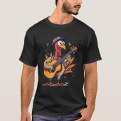 Funny Erntedank Turkey RockStar Türkei Spielen T-Shirt (Vorderseite)