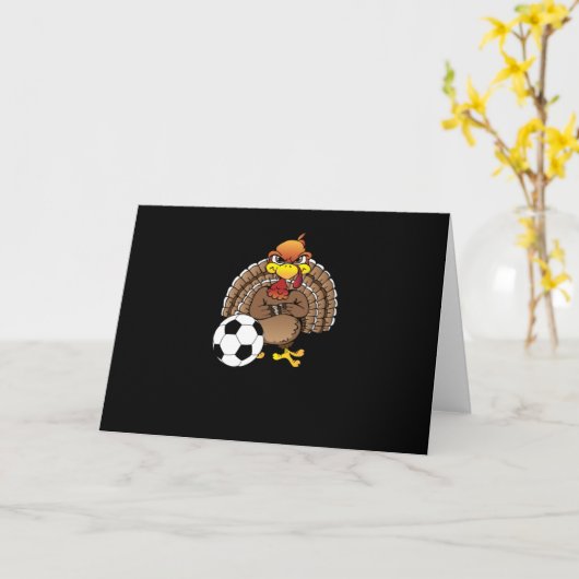 Funny Erntedank Turkey Soccer Geschenk Karte (Gelbe Blume)