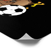 Funny Erntedank Turkey Soccer Geschenk Poster (Ecke)