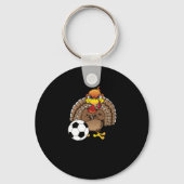 Funny Erntedank Turkey Soccer Geschenk Schlüsselanhänger (Vorderseite)