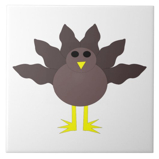 Funny Erntedank Turkey Tile Fliese (Vorderseite)