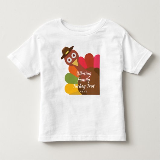Funny Erntedank Turkey Trot Matching Family Kleinkind T-shirt (Vorderseite)