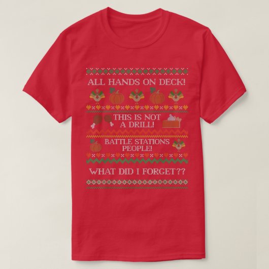 Funny Erntedank Ugly Sweater Design für Männer und T-Shirt (Design vorne)
